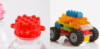 Clever Caps - Reusing Bottle Caps as Lego Blocks