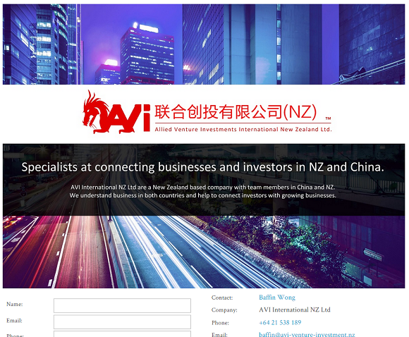 Allied Venture Investments International China NZ