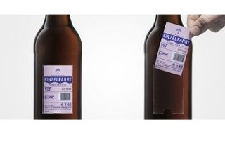Austrian beer company labels bottles with free rides home